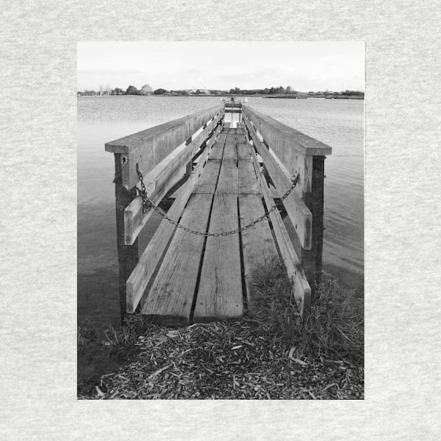 Jetty in Shoreline Park BW. Mountain View, California by IgorPozdnyakov